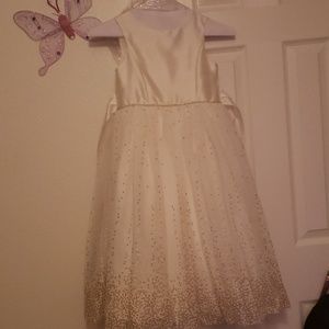 Ivory/Gold Flower Girl Dress
